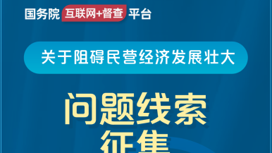 国产大屁股白浆成人毛片视频下载国务院“互联网+督查”平台公开征集阻碍民营经济发展壮大问题线索